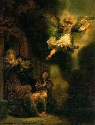 REMBRANDT Harmenszoon van Rijn The Archangel Leaving the Family of Tobias France oil painting artist